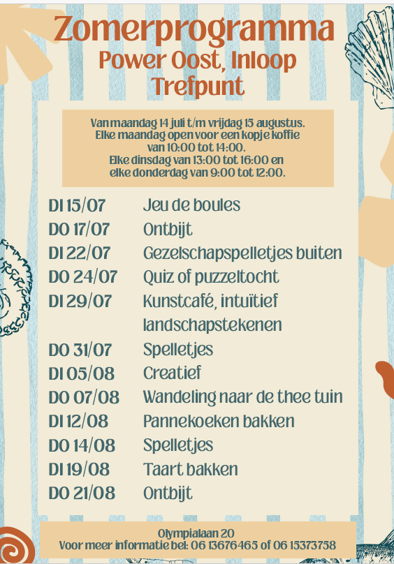 Zomeractiviteiten Power Oost en Het Trefpunt 